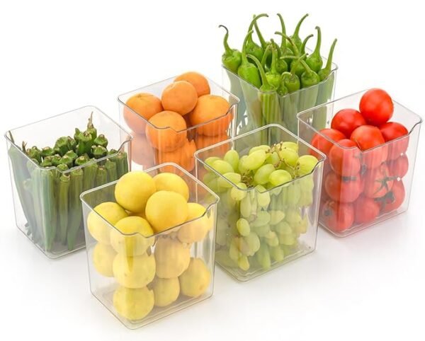 Clazkit Plastic Fridge Storage Boxes